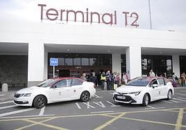 Taxis de San Bartolomé en el aeropuerto.