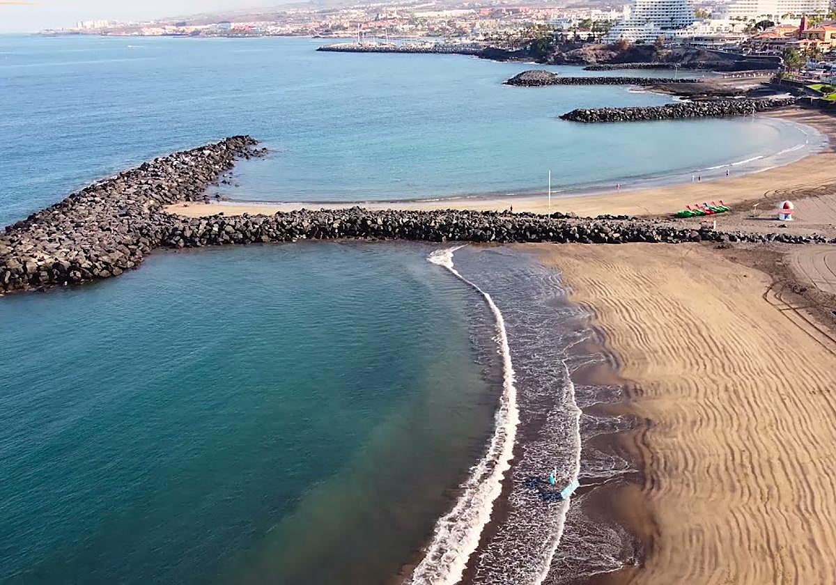 Imagen de la playa de Troya, en Adeje (Tenerife), donde se produjo el suceso.
