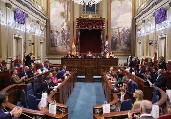Imagen de archivo de una sesión plenaria del Parlamento de Canarias.
