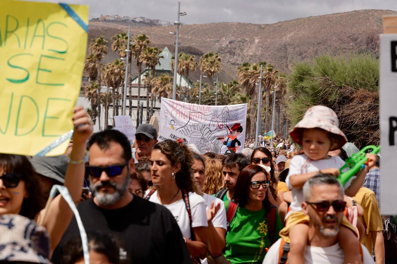 Las imágenes de la manifestación del 20A en toda Canarias