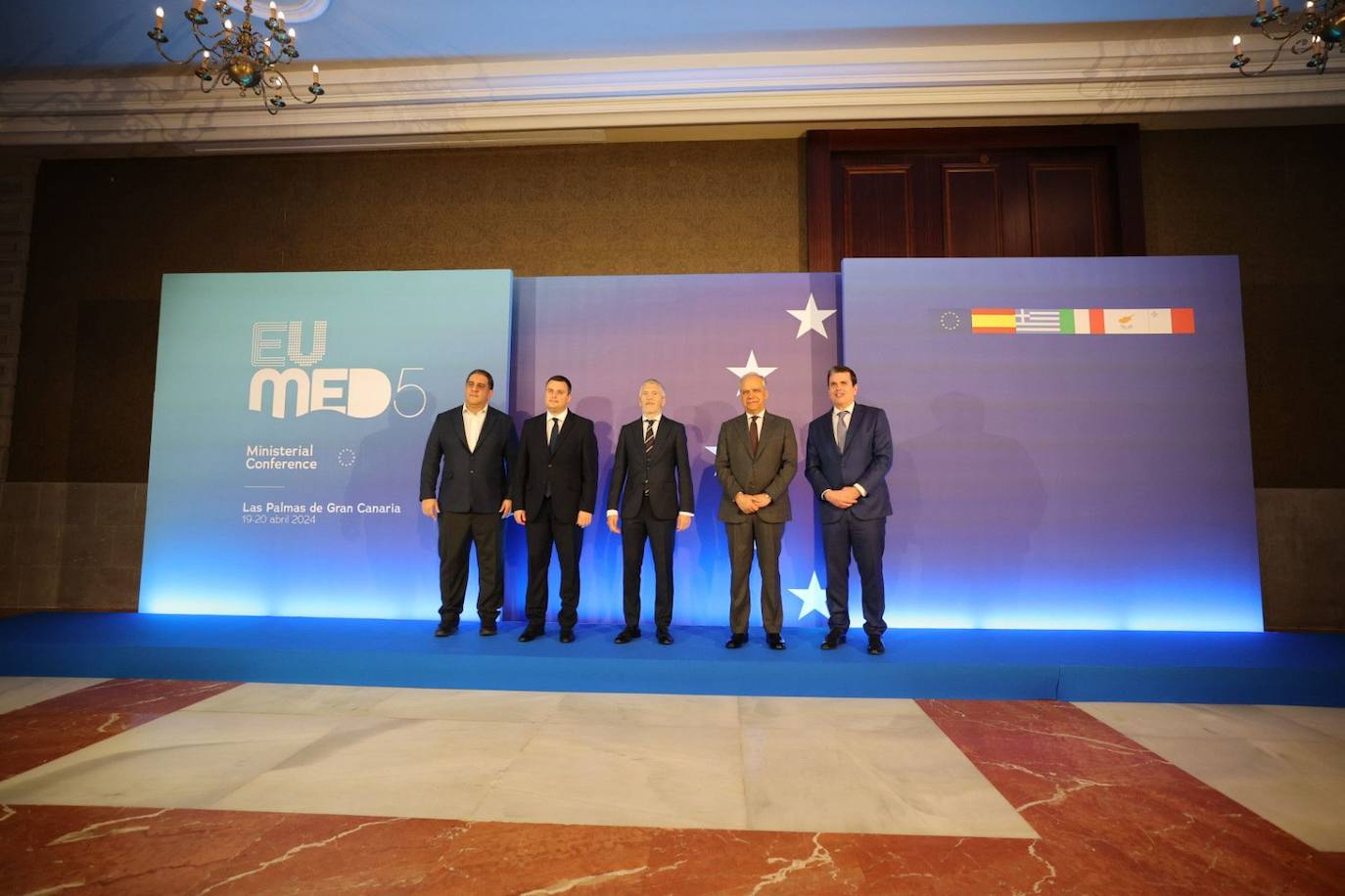 Las imágenes de los ministros del Interior y Migración en Las Palmas de Gran Canaria