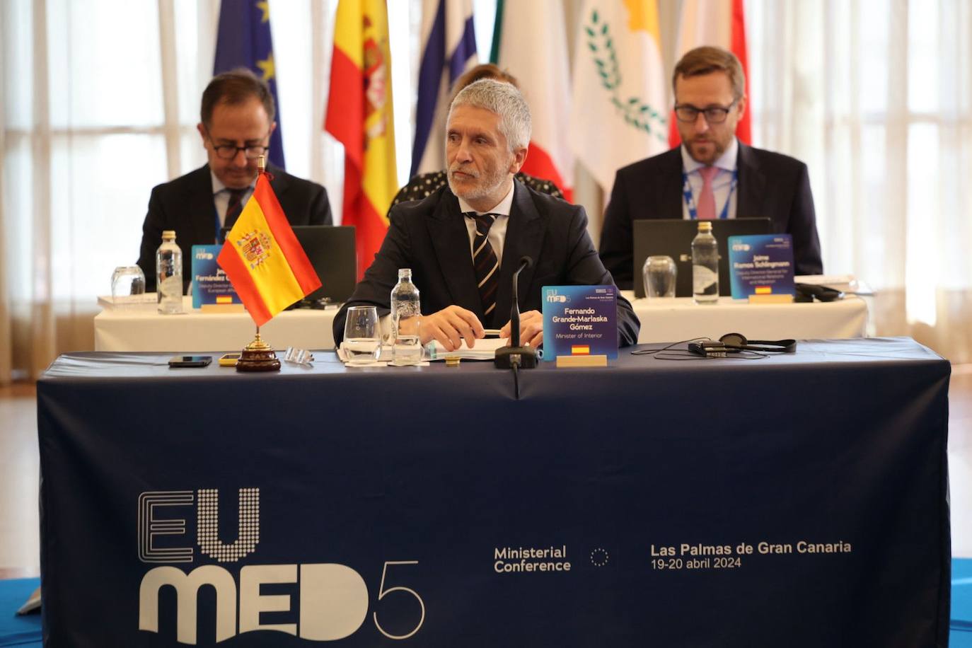 Las imágenes de los ministros del Interior y Migración en Las Palmas de Gran Canaria