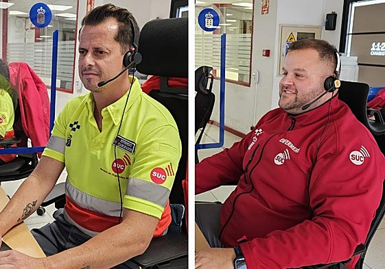 Los enfermeros del SUC que atendieron los partos, Alexander Hernández (i) y Francisco Rodríguez (d).