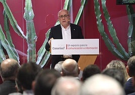 Antonio Morales, presidente del Cabildo de Gran Canaria, en el foro celebrado este jueves.