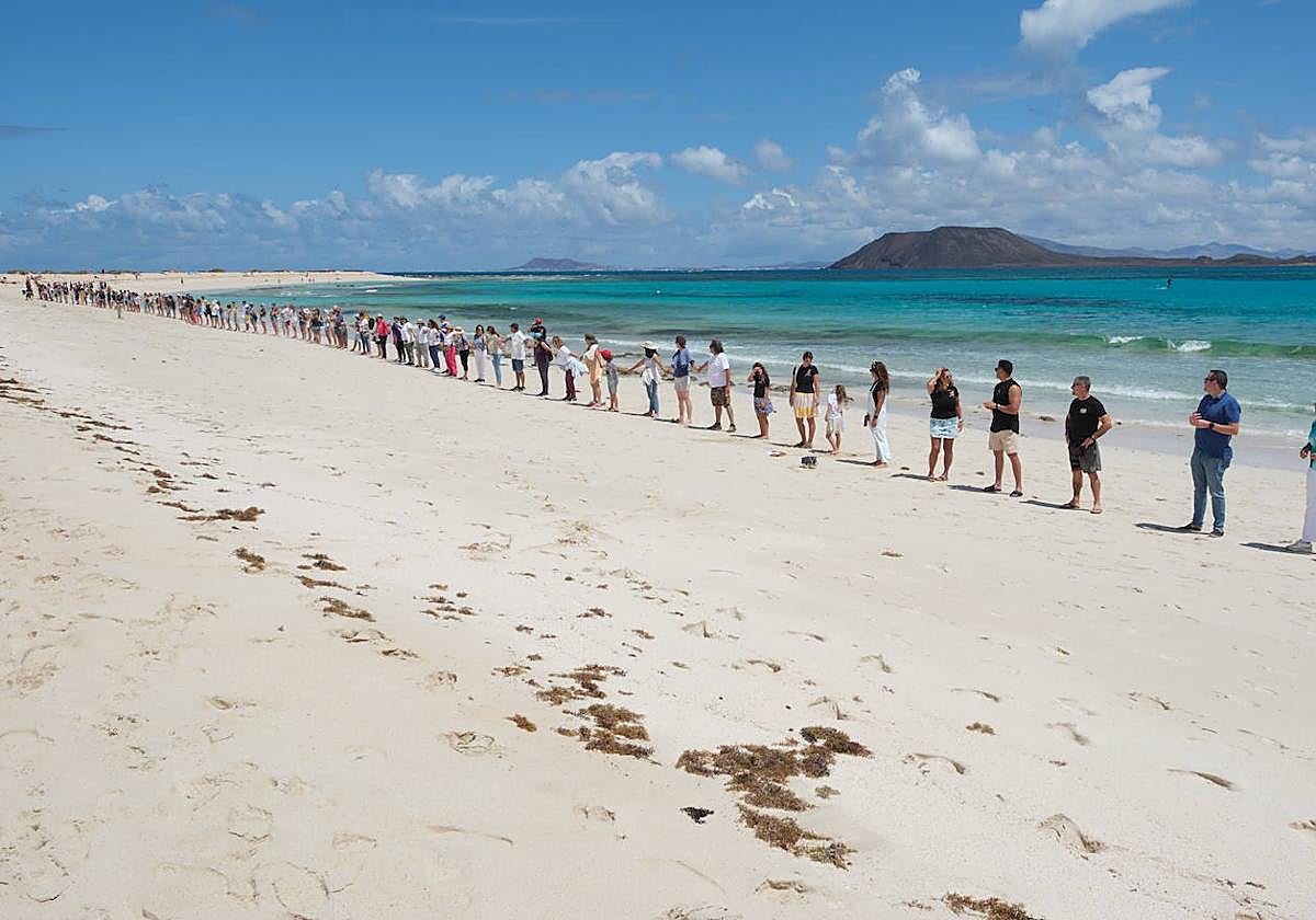 Cadena humana de este sábado.