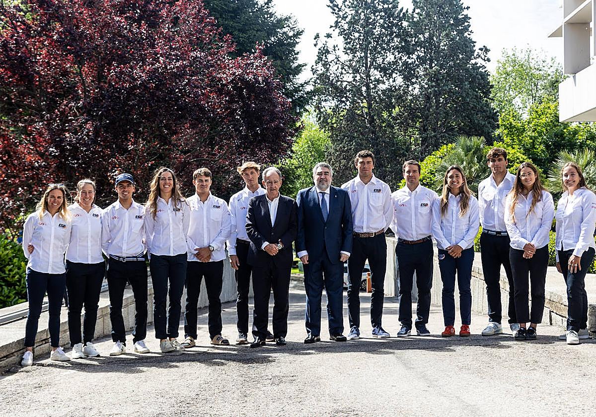 Imagen de la presentación del equipo nacional de vela que irá a París 2024, este martes en Madrid.