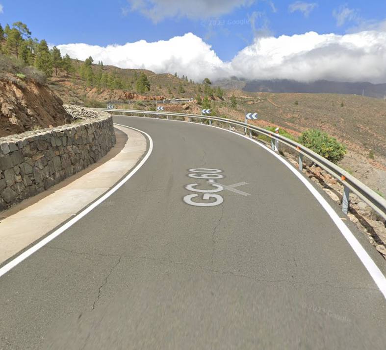 Imagen de un tramo de la GC-60.