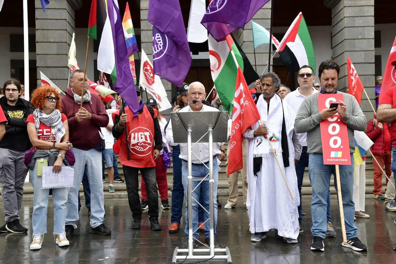 La manifestación en Gran Canaria por el Día Internacional de los Trabajadores, en imágenes