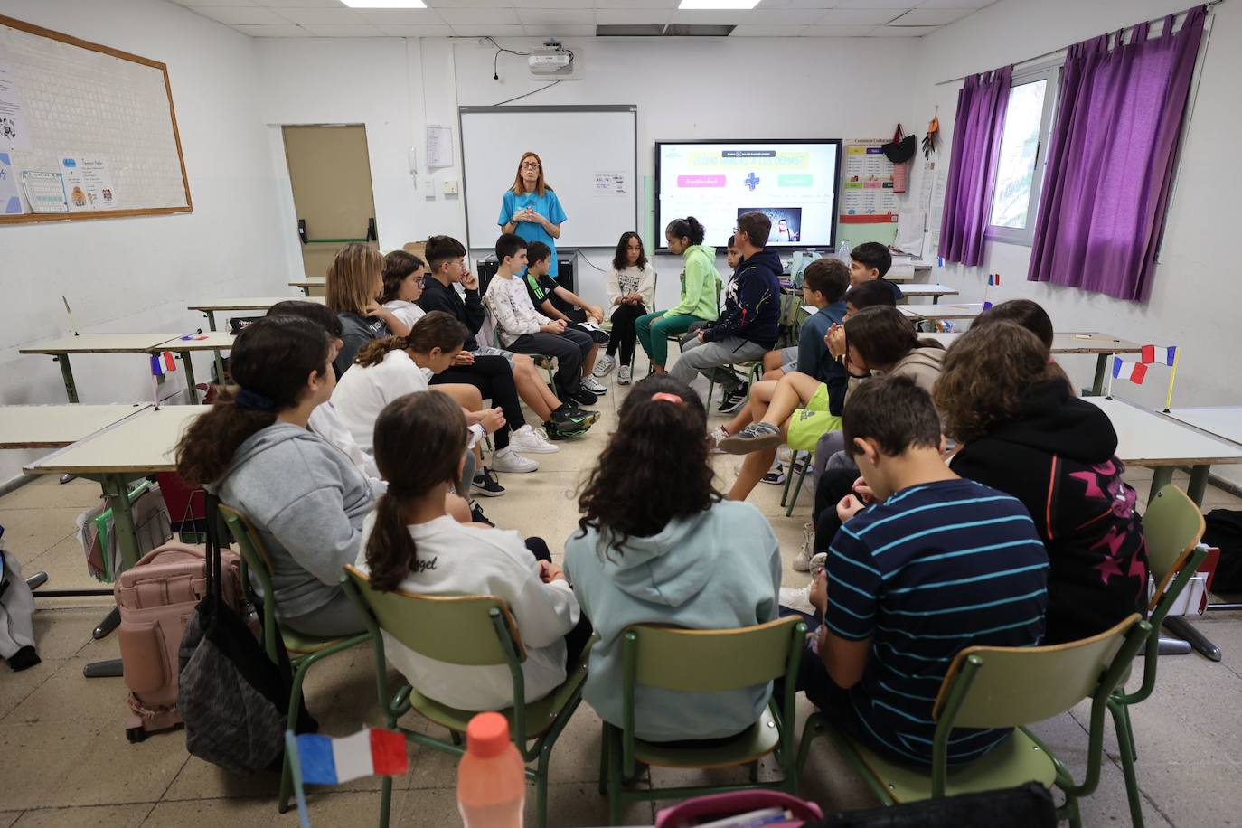 Las imágenes del trabajo de una enfermera escolar en el Ceip Roque Aguairo