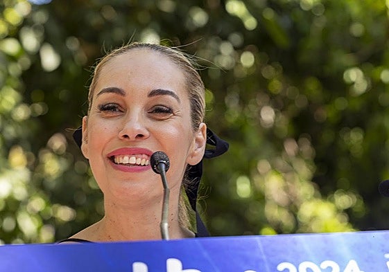 Guacimara Medina, el pasado jueves, en la presentación del festival Soltura, en Agaete.