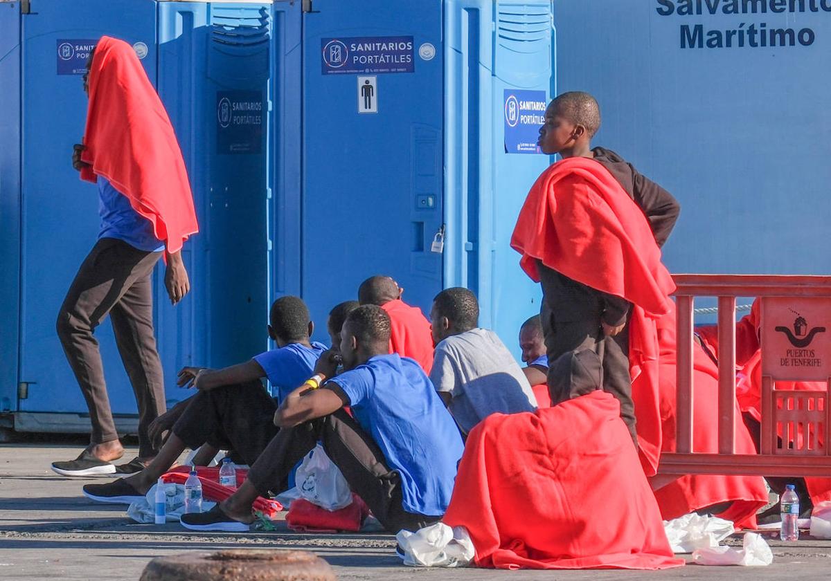 Imagen de archivo de migrantes llegados a Canarias.