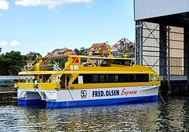 Imagen del nuevo catamarán de Fred.Olsen.