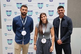 Dani Sarmiento, Carmen Vicente y Aythami Artiles, este jueves en el evento