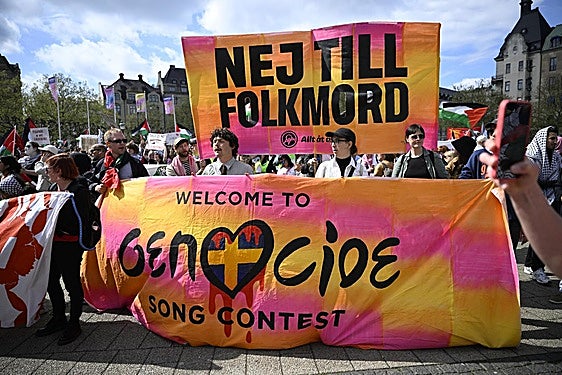 Protesta en Malmo por la participación de Israel en Eurovisión