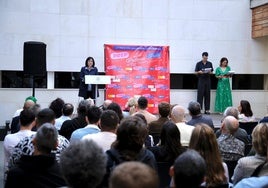 Momento de la fiesta celebrada este lunes en el Castillo de Mata.