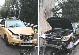 Imagen del accidente en el municipio de Santa Brígida.