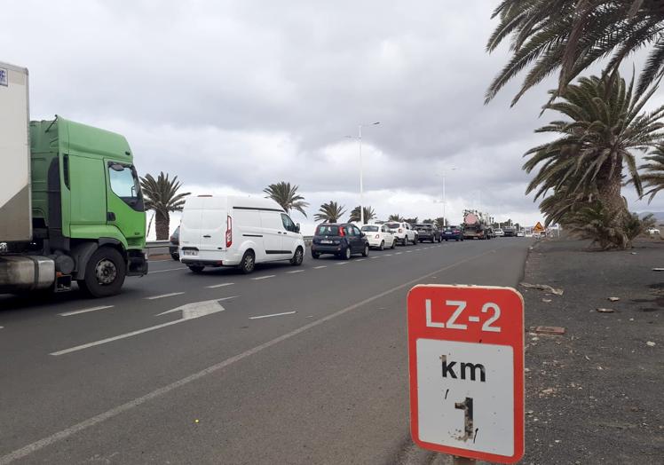 Retenciones en El Cable, saliendo de Arrecife.