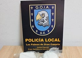 Droga incautada por la GOIA-UE.