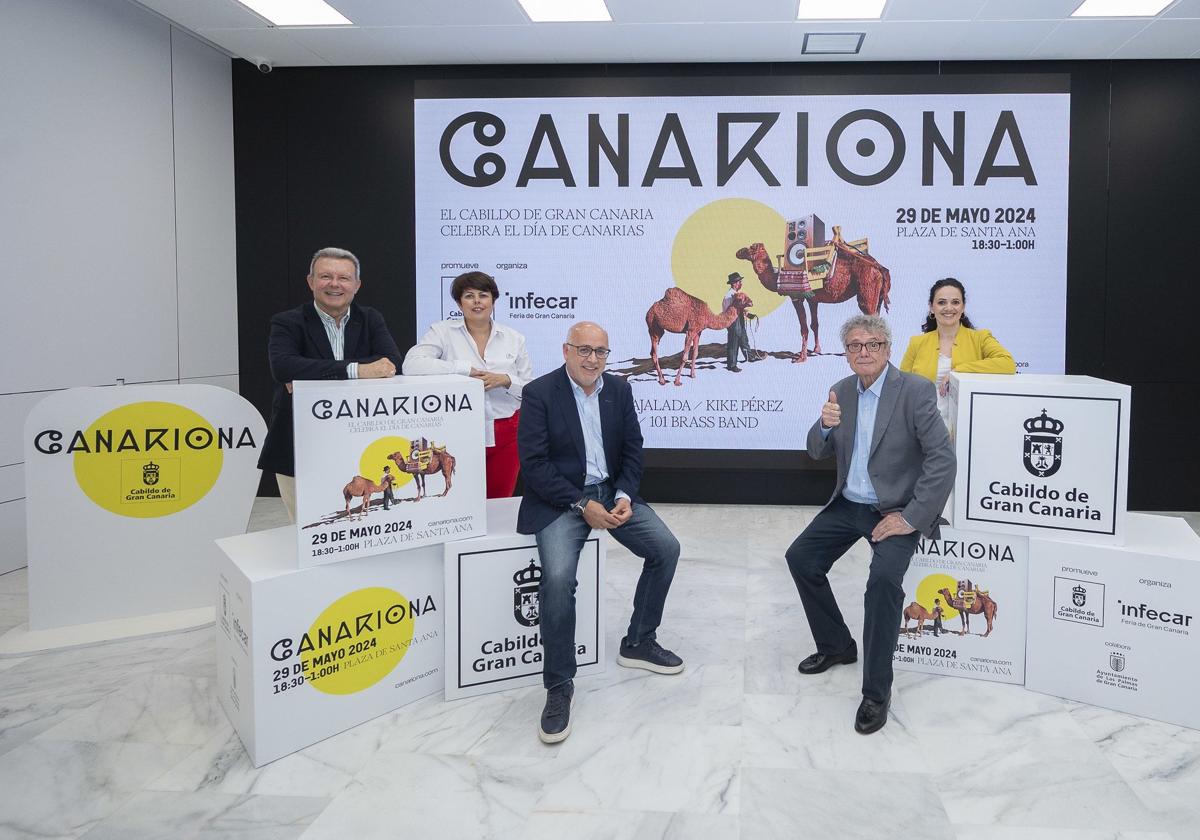 Un momento de la presentación de esta edición de la Canariona.