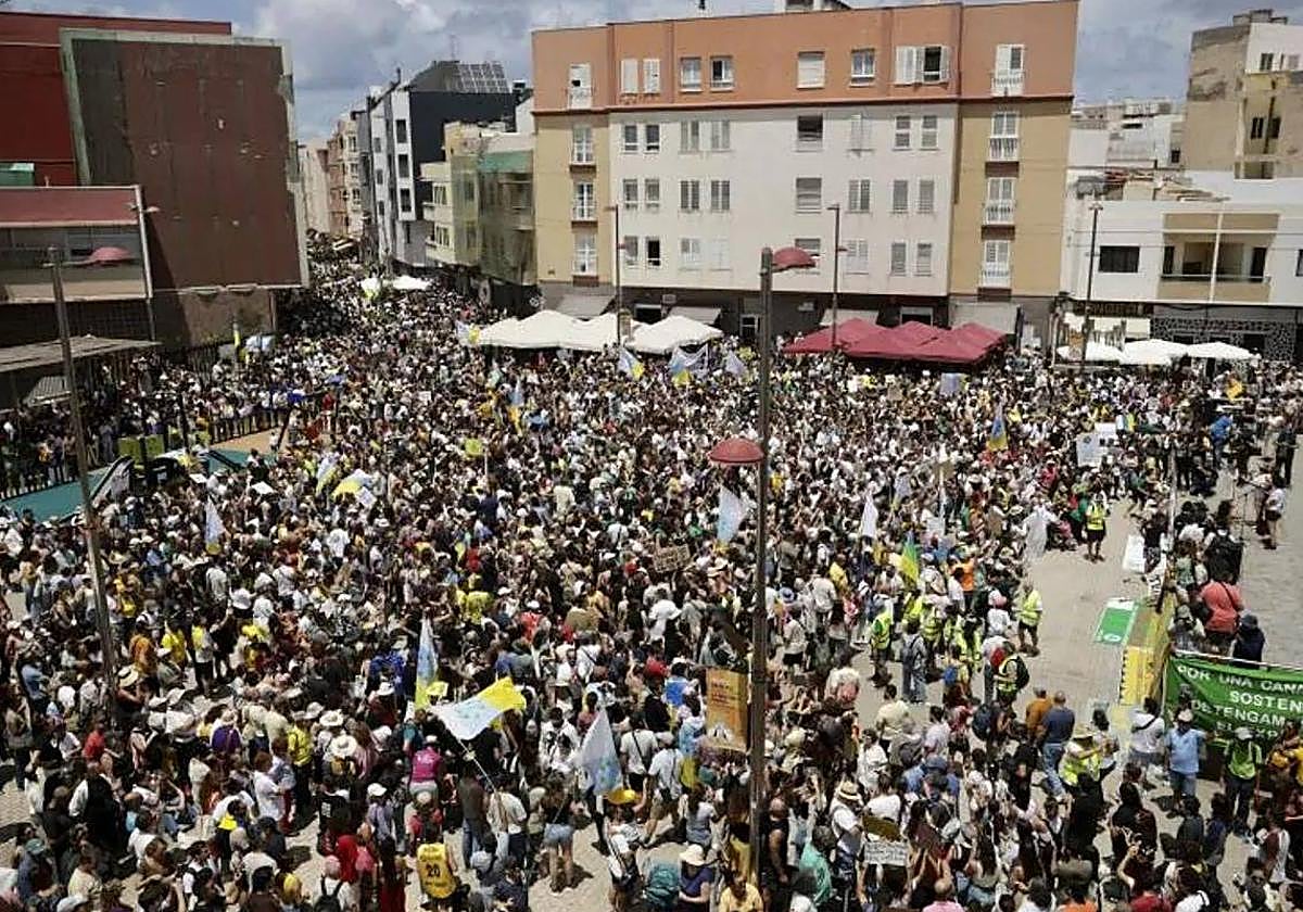 La manifestación en Gran Canaria.