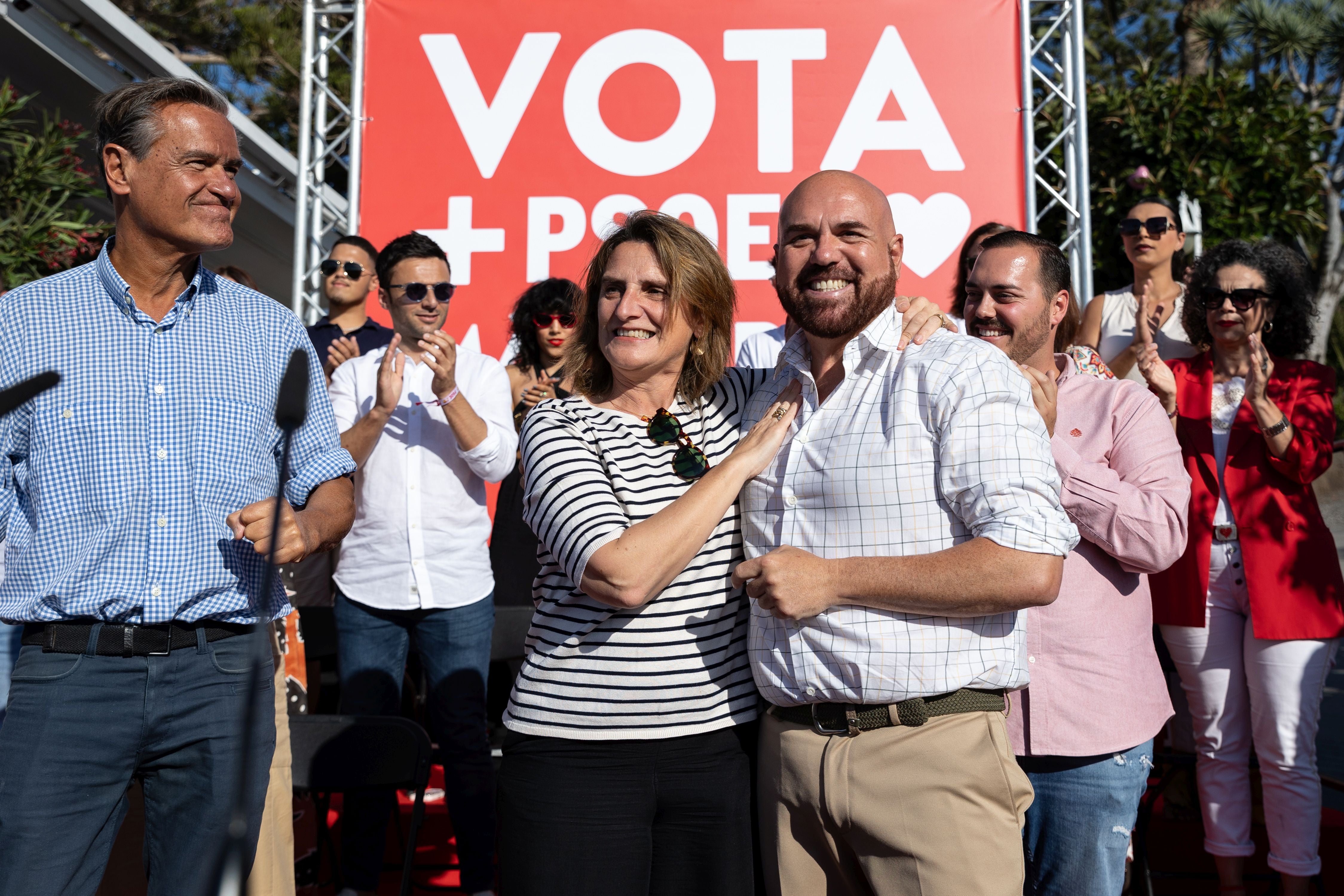 Teresa Ribera participa en un acto de campaña en Tenerife