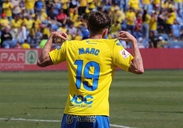 Marc celebra el gol del empate.