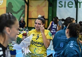 Arinegua Pérez, emocionada.