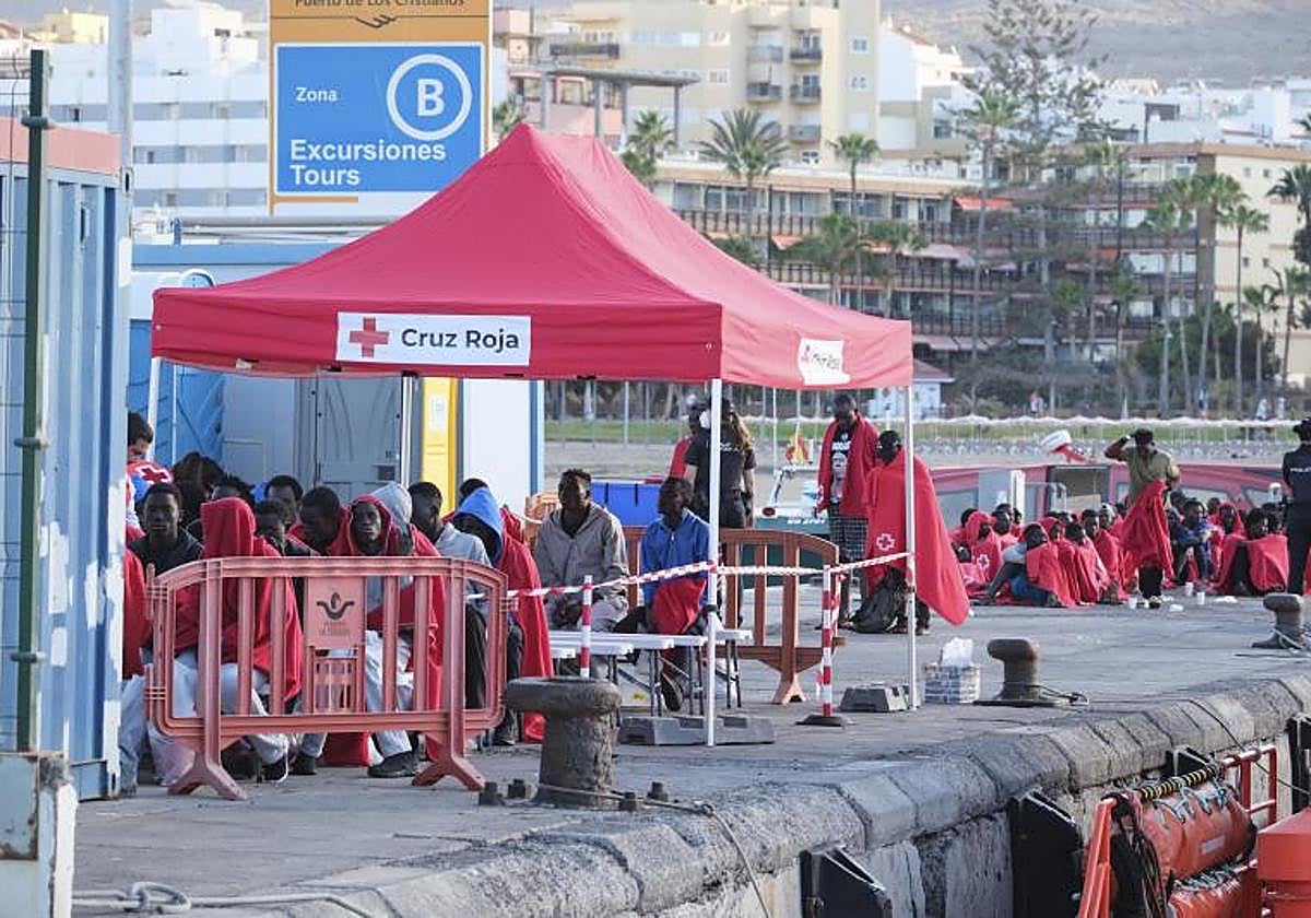 Imagen de archivo de la llegada de migrantes a las costas de Tenerife.