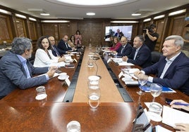 Imagen de la reunión de los grupos de trabajo sobre el reto demográfico.