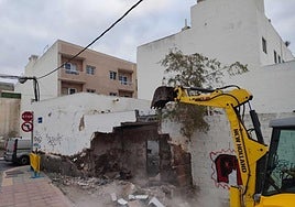 Momento del derribo.