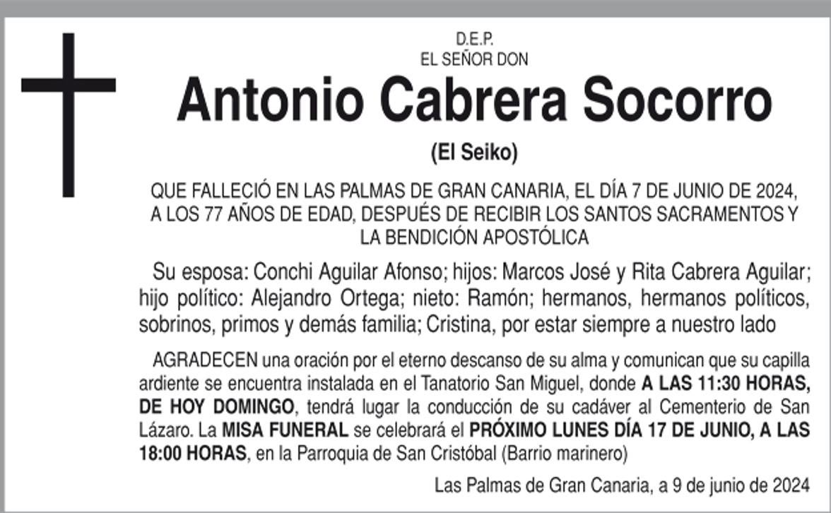 Antonio Cabrera Socorro