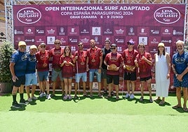 Uno de los podios de la prueba, este domingo en Las Canteras.