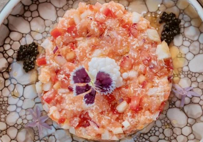 Tartar de salmón y sandía de Boho Beach Maspalomas