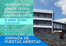 La Universidad Fernando Pessoa Canarias abre sus puertas al público en la Jornada de Puertas Abiertas