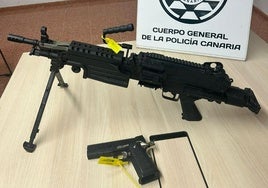 Imagen de las armas incautadas.