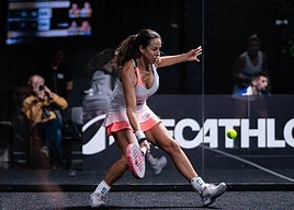 Marta Marrero, en acción en Burdeos.