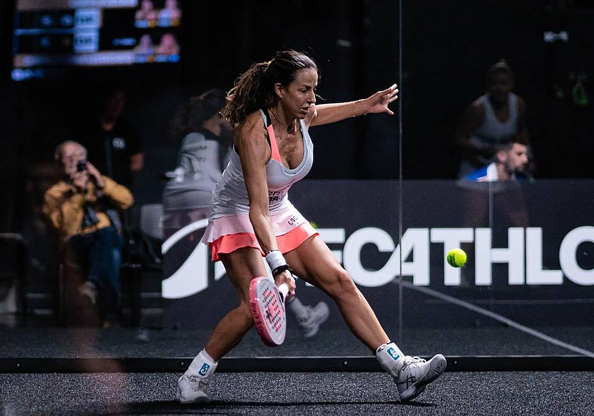 Marta Marrero, en acción en Burdeos.