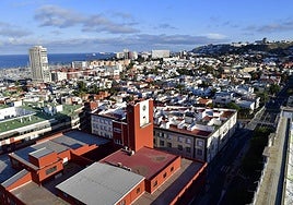 Panorámica de Las Palmas de Gran Canaria desde Alcaravaneras.
