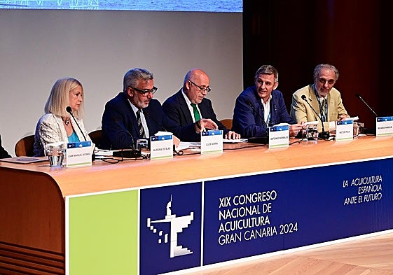 Inauguración del Congreso Nacional de Acuicultura en el auditorio Alfredo Kraus.
