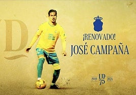 El sevillano seguirá con la UD esta próxima temporada, según ha hecho oficial el propio club.