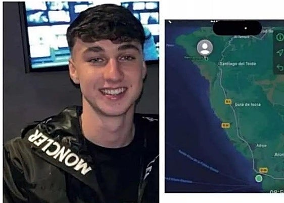 Cartel publicado con los datos del joven británico desaparecido.