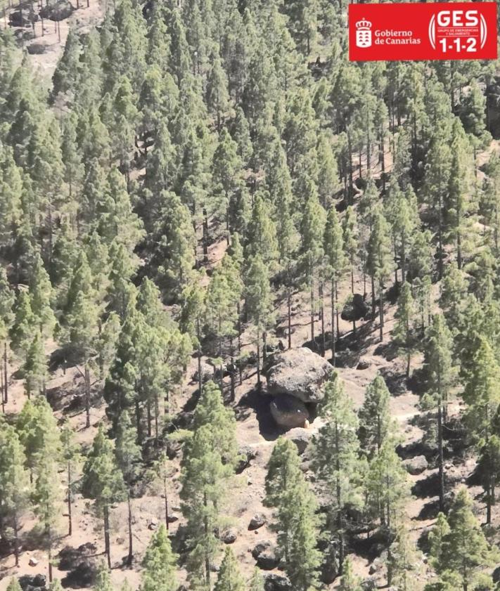Imagen secundaria 2 - Una senderista, rescatada en helicóptero tras sufrir una caída en el Roque Nublo