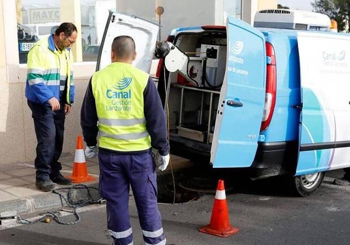 Reparación de la red de Canal Gestión Arrecife.
