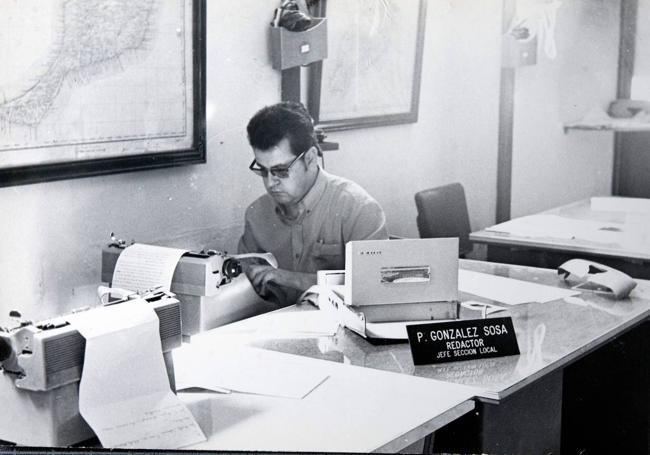 Pedro González Sosa, en sus tiempos de redactor jefe local el Eco de Canarias.
