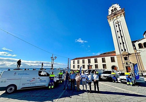 Candelaria presenta su nueva flota de vehículos del servicio municipal de aguas
