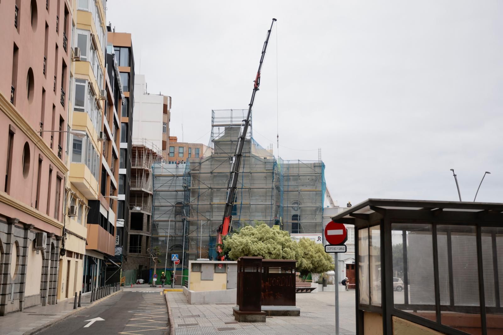 Avanzan los trabajos de rehabilitación en la iglesia de La Luz