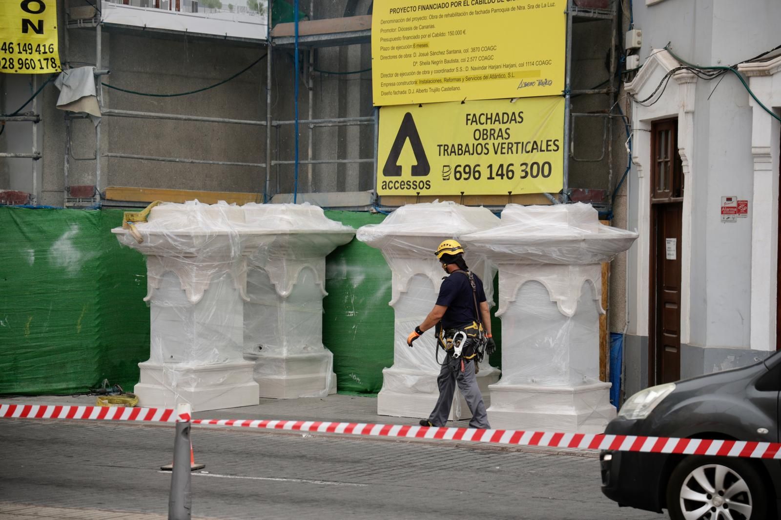 Avanzan los trabajos de rehabilitación en la iglesia de La Luz