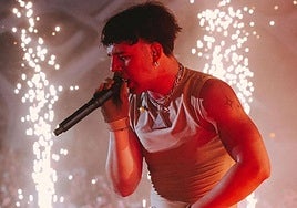 Imagen de Quevedo, en el escenario del 'Bigsound' en Valencia.