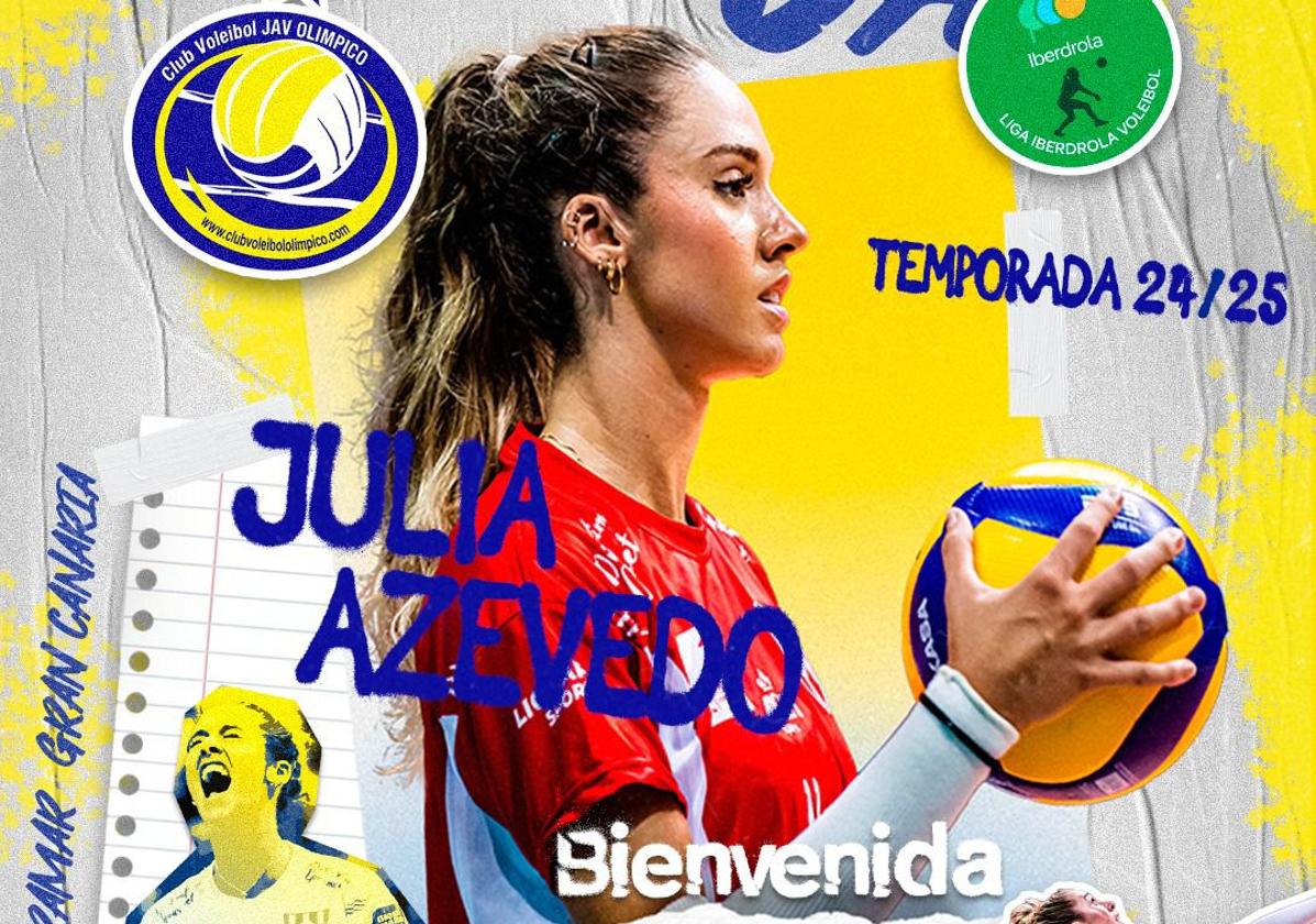 Julia Azevedo refuerza al CV Hidramar Gran Canaria.