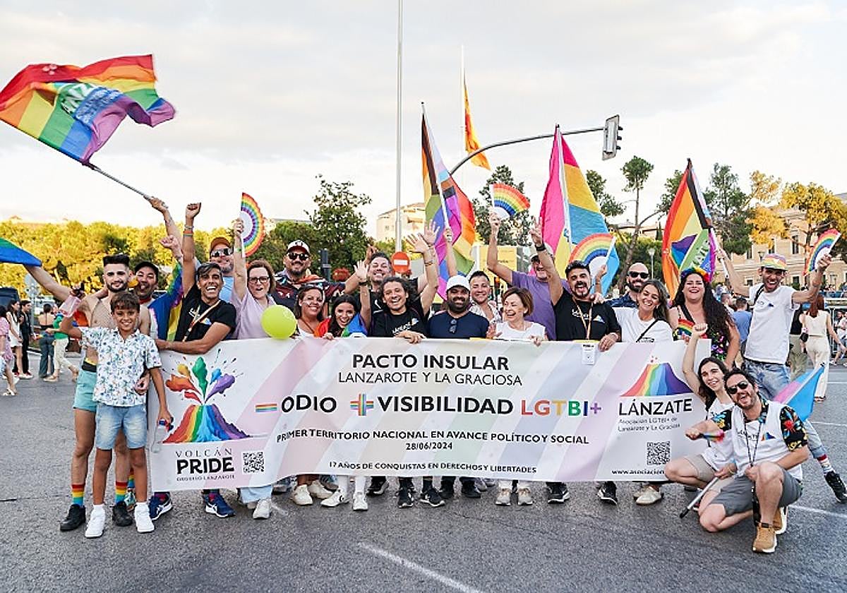 Representación lanzaroteña en Madrid.